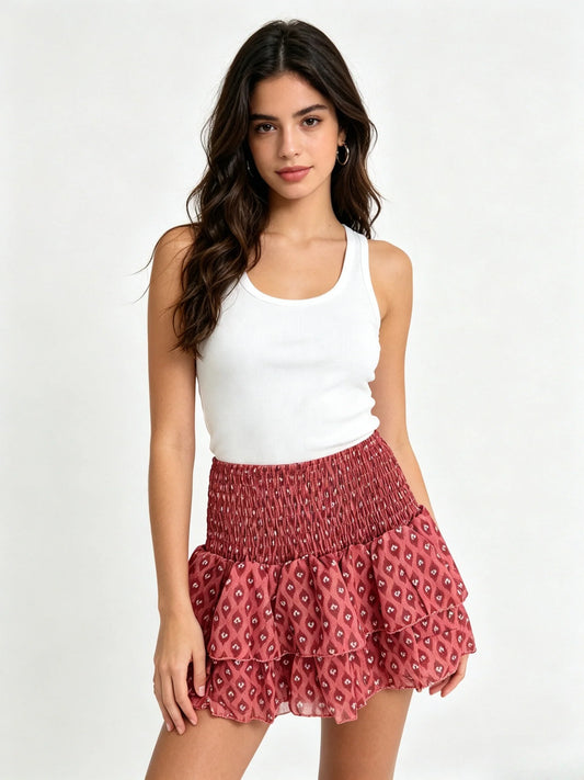 Falda Clara Rosa - Naiala Moda
