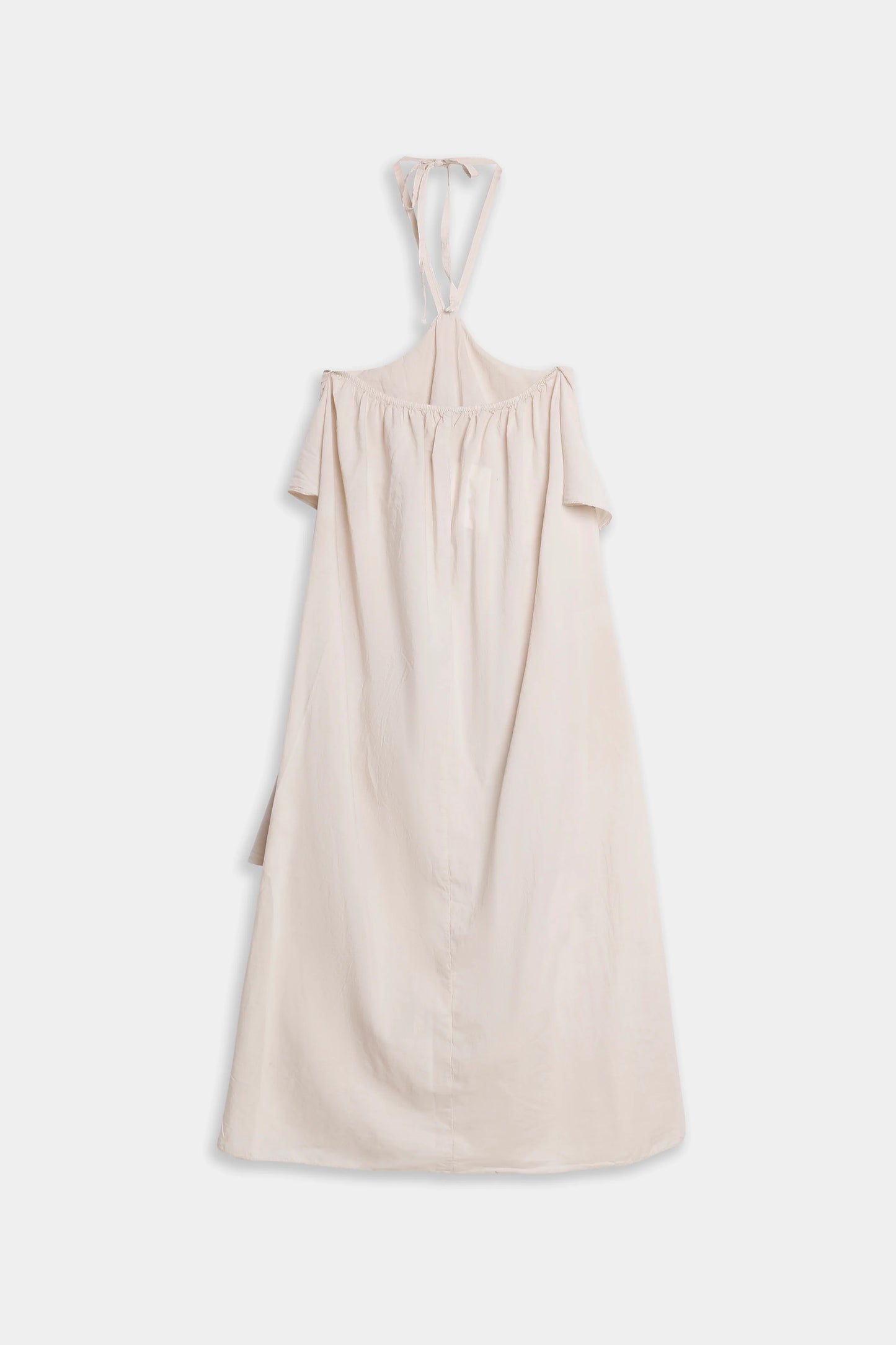 Vestido Althea Volantes con escote halter y volantes en capas - Color Beige