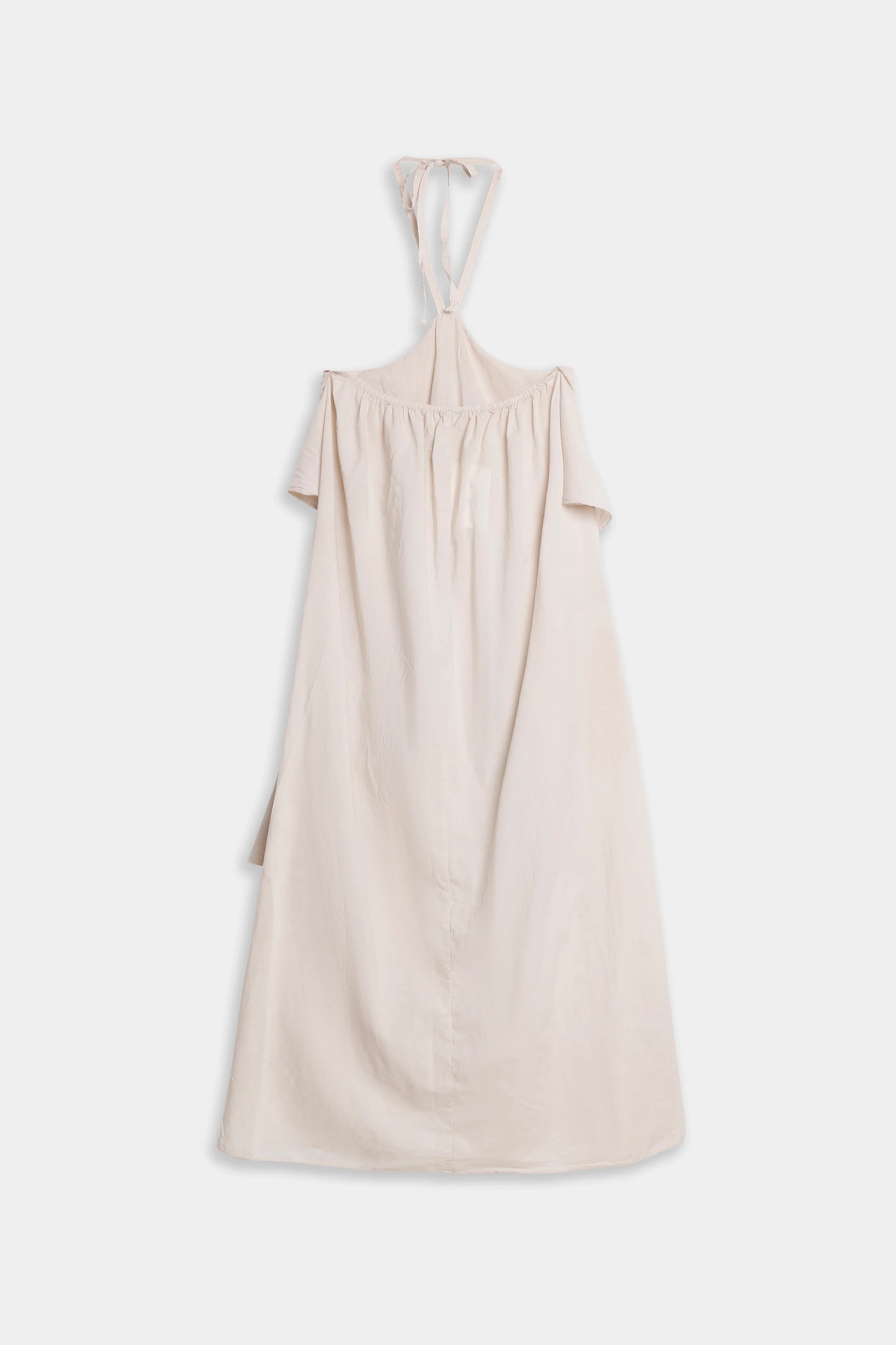 Vestido Althea Volantes con escote halter y volantes en capas - Color Beige