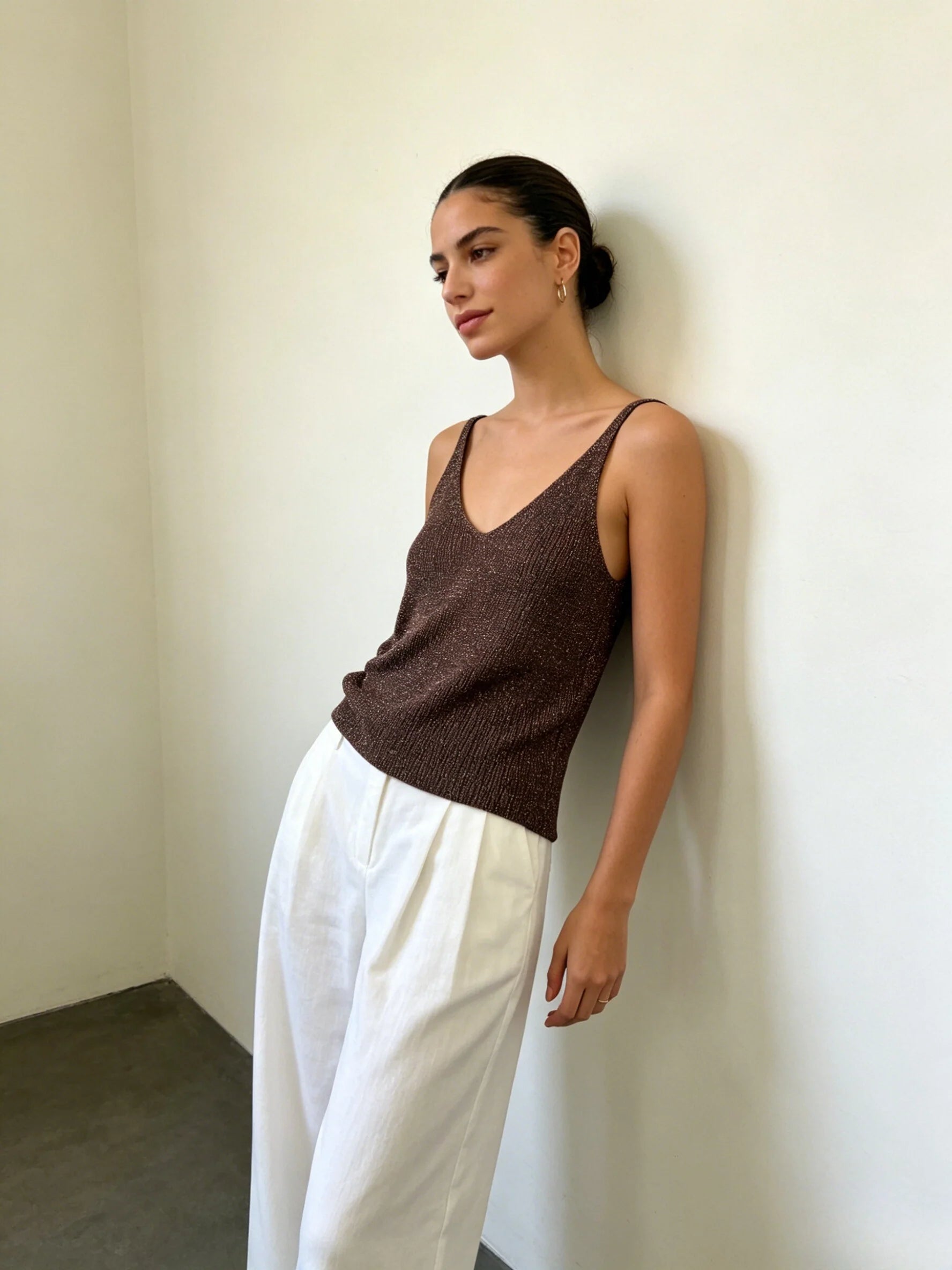 Top Brillo Marron