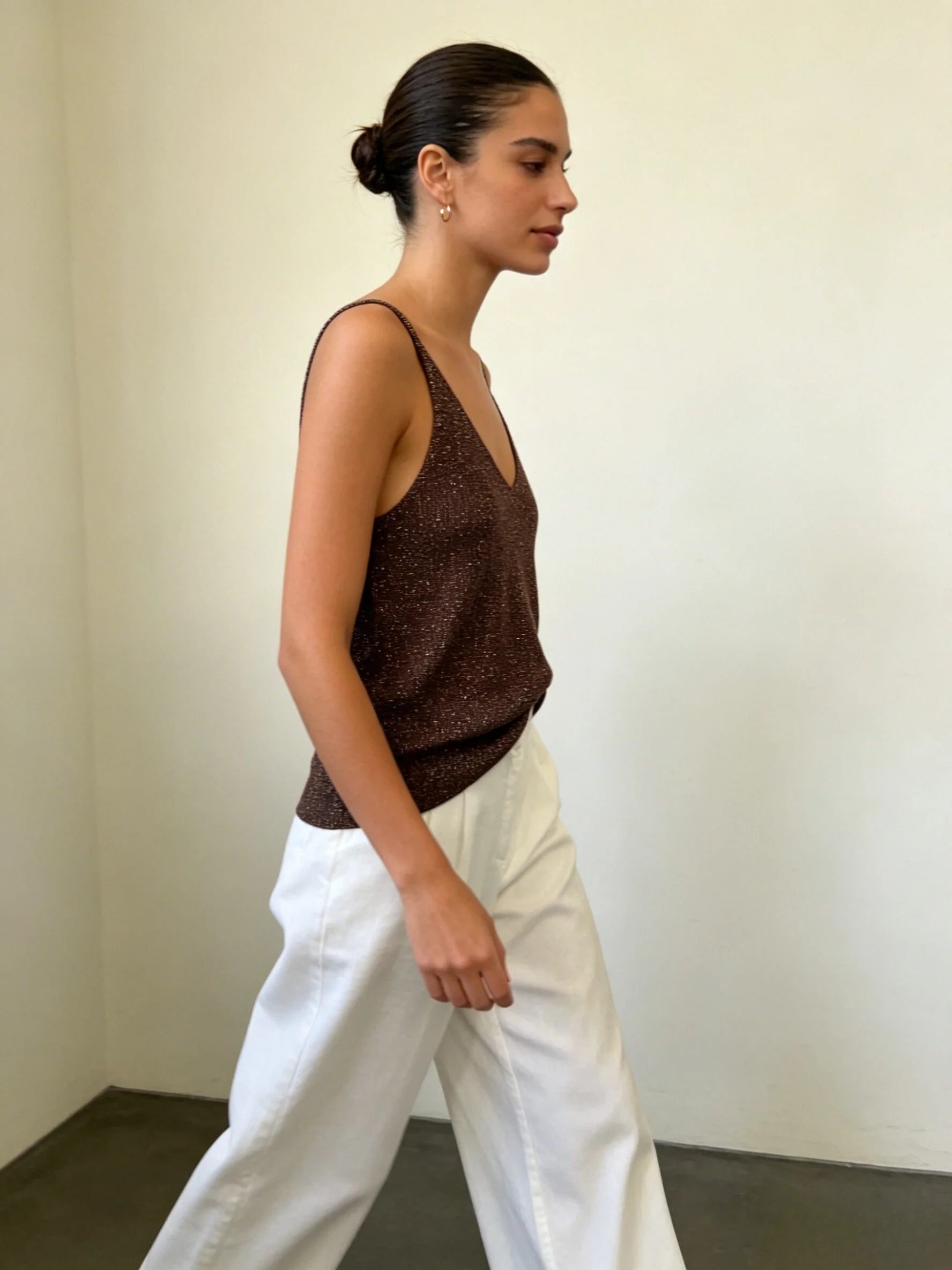 Top Brillo Marron