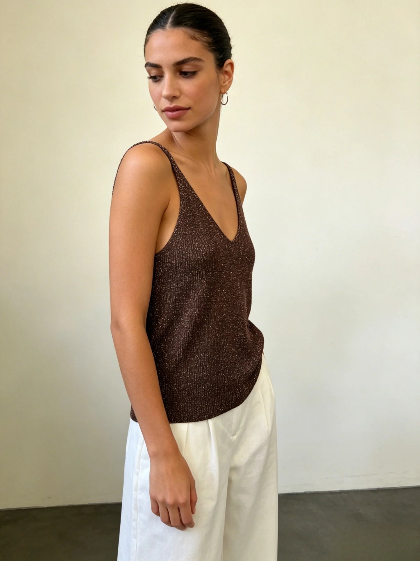 Top Brillo Marron